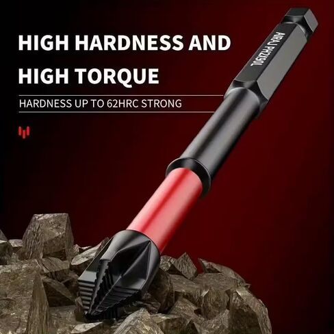 6PCS 6-Piece Magnetic Anti-Slip S2 Steel Phillips Drill Bit Set for Wood Metal Plastic Fast Driving for Home DIY Workshop, Black in Saudi Arabia