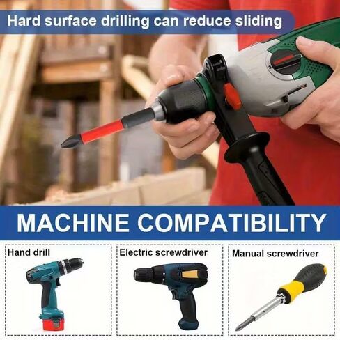 6PCS 6-Piece Magnetic Anti-Slip S2 Steel Phillips Drill Bit Set for Wood Metal Plastic Fast Driving for Home DIY Workshop, Black in Saudi Arabia