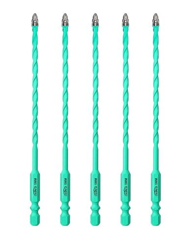 Serrated Carbide Masonry Drill Bit Set - 10PCS Extra Long 6" (152mm) Drill Bits for Deep Hole & Hard-to-Reach Drilling, Quick Change Hex Shank for Tile, Brick, Concrete, Wood, Glass in Saudi Arabia