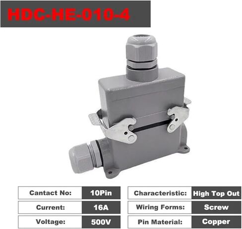 Connector HDC-HE-010-1/2/3/4 F/M 10pin400V/500V 16A Industrial(HDC-HE-010-4) in Saudi Arabia