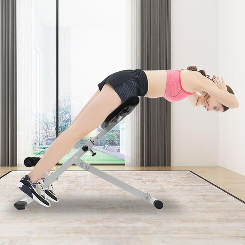 كرسي روماني، مقعد مفرط التمدد قابل للتعديل متعدد الوظائف، معدات تمرين شديدة التحمل لتمرين الجسم بالكامل الكل في واحد، سعة 265 رطلاً in Kuwait