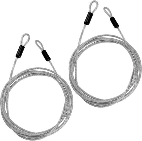 10FT 5mm Stainless Steel Security Cable Lock, Steel Coated Braided Double Loop Flexible Wire Rope for Bicycles, Luggage, Gates & Outdoor Equipment (1 Pack) in Kuwait