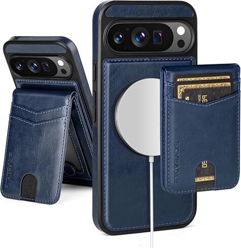 Compatible with Magsafe 2 in 1 Detachable Google Pixel 10 5G Wallet Case with Card Holder Women Men,Magnetic PU Leather RFID Blocking Flip Kickstand Credit Slots,for Pixel 10 Pro 6.3",Brown in Kuwait