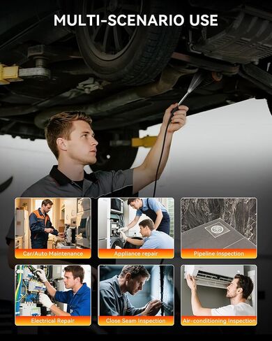 THINKCAR TES102 كاميرا المنظار مع الضوء، 0.21 بوصة HD Borescope مع 6 مصابيح LED قابلة للتعديل، IP67 كاميرا ثعبان شبه صلبة مقاومة للماء، بنقرة واحدة لقطة التفتيش Borescope in Kuwait