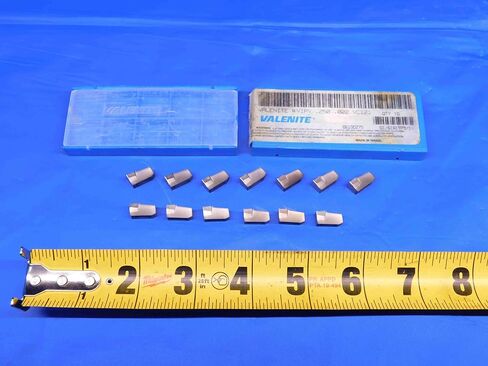 M & J Tooling LLC 13pcs New VALENITE VIPN .250 .022 VC 121 Carbide Grooving Inserts INDEXABLE - BR5054RDT in Saudi Arabia