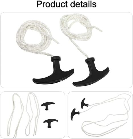 سحب الحبل كاتب مع مقبض مريح وبكرة الارتداد 950 مم حبل للدراجات النارية 49cc دراجات رباعية ATVs جزازات العشب والمناشير 2-حزمة in Kuwait