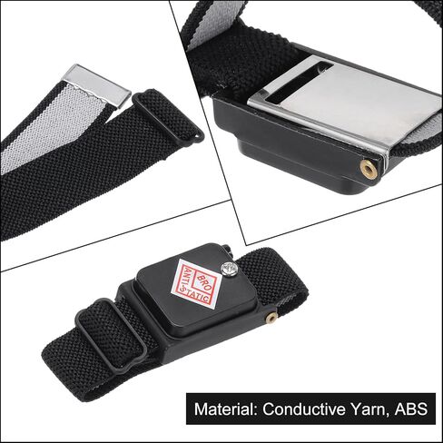 2pcs Anti Static Wrist Strap, ESD Antistatic Bracelet Adjustable Cordless with Spare Bracelet for Computer Electronics Repair Dark Blue in Saudi Arabia