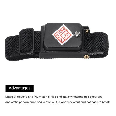 2pcs Anti Static Wrist Strap, ESD Antistatic Bracelet Adjustable Cordless with Spare Bracelet for Computer Electronics Repair Dark Blue in Saudi Arabia