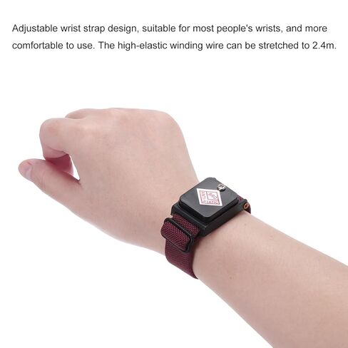 2pcs Anti Static Wrist Strap, ESD Antistatic Bracelet Adjustable Cordless with Spare Bracelet for Computer Electronics Repair Dark Blue in Saudi Arabia
