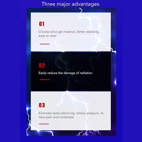 Antistatic Wristband, Nontoxic Wristband to Eliminate Static Electricity from The Body for Running (Black) in Kuwait