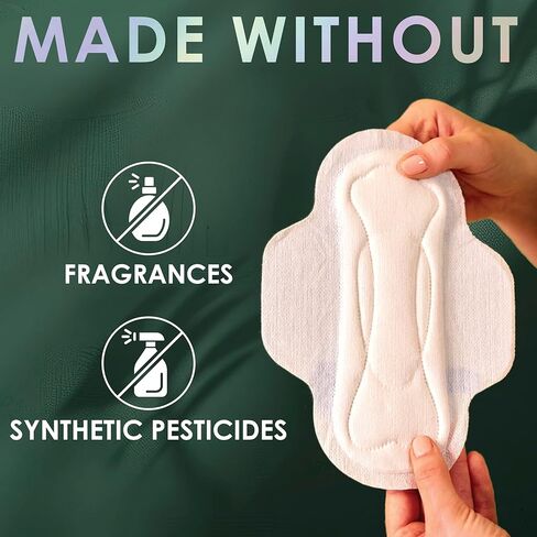 L. Ultra Thin Pads for Women, Organic Cotton Top Layer, Super + Extra Long Overnight Duo Pack Absorbency, Menstrual Pads with Wings, 32 Count in Kuwait