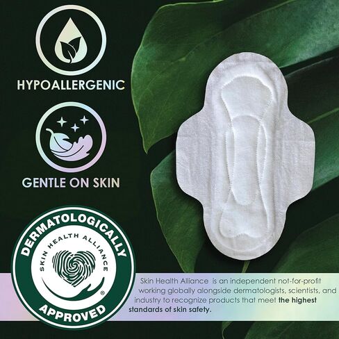 L. Ultra Thin Pads for Women, Organic Cotton Top Layer, Super + Extra Long Overnight Duo Pack Absorbency, Menstrual Pads with Wings, 32 Count in Kuwait