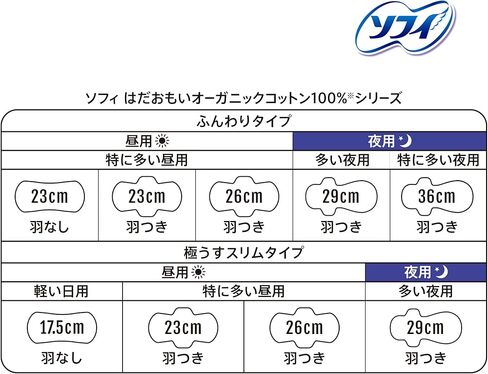 Sofi Hadaomoi O-Ganic Cotton Especially Many Daytime Wings 26cm 13 Pieces [Organic Napkin] in Kuwait