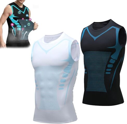 V Boost Compression Shirt for Men, Quick-Dry Sleeveless Base Layer, Breathable Athletic Undershirt for Gym, Running, Workout in Saudi Arabia