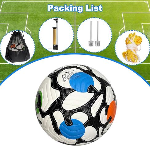 Soccer Ball Size 5,Waterproof PU Leather,Seamless Surface,Official Match Ball, Soccer Balls Training,with Pump & Needles in Saudi Arabia