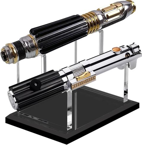 حامل سيف ضوئي من طبقتين لسطح المكتب من الأكريليك حامل سيف ضوئي من الأكريليك حامل سطح مكتب شفاف لعرض السيف الضوئي والعناصر الطويلة الأخرى (شفاف) in Kuwait