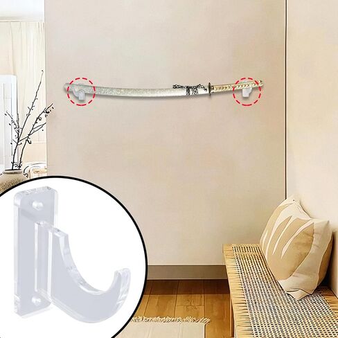HEVSTIL 2PCS Light Saber Wall Mount – Heavy Duty Acrylic Display Rack – Holds 30 lbs – Vertical Sword Holder for Light sabers, Swords, Axes – Easy Install – for Home, Office, Store, Bar in Saudi Arabia