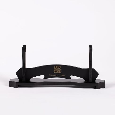 رف عرض حامل سيف خشبي أسود ممتاز - يحمل سيفًا واحدًا - 15.4 × 3.5 × 6.7 بوصة - حامل عرض لهواة الجمع العتيق in Kuwait