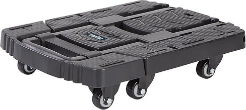 Ironton Foldable Hand Truck, 500 lb Heavy Duty Dolly with 6 Wheels, Compact 3.74" Fold, Adjustable Handle & Base, 17" x 12.6" Non-Slip Platform, Includes 2 Elastic Ropes. in Kuwait