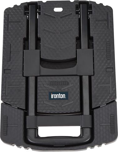 Ironton Foldable Hand Truck, 500 lb Heavy Duty Dolly with 6 Wheels, Compact 3.74" Fold, Adjustable Handle & Base, 17" x 12.6" Non-Slip Platform, Includes 2 Elastic Ropes. in Kuwait