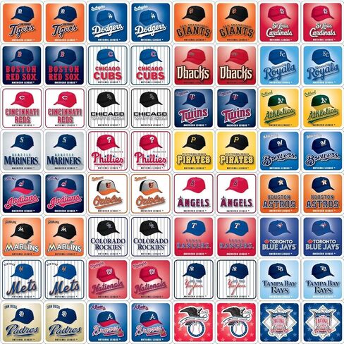 لعبة مطابقة MLB من MasterPieces، تتضمن جميع فرق البيسبول الـ 30، للأعمار من 3 سنوات فما فوق in Kuwait