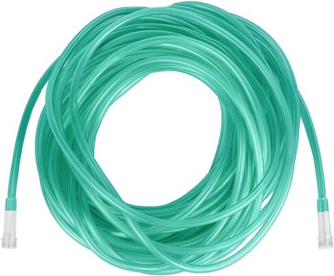 Oxygen Tubing Non Kinking & Crush Resistant, Green Oxygen Hose with Standard Connectors for Cannula Nasal Tubing and Oxygen Concentrator, Latex-Free, 6-Channel Design (25ft) in Saudi Arabia
