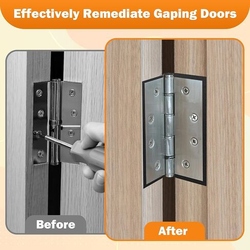 16 Pack Door Hinge Shims for Door Hinge Repair Kit, Coldairsoap 8 Pcs 3.5 Inch & 8 Pcs 4 Inch Plastic Shims Stock for Doors, Cabinets Hinge Repair, 0.04 Inch Thickness (Black) in Saudi Arabia