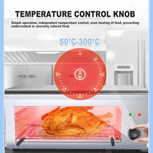 Salamander Broiler Countertop Grill, 2000w Commercial Salamander Broiler, Stainless Steel Cheese Melter Machine, Countertop Salamander Broiler for Restaurant Kitchen Home Toast Sandwiches in Saudi Arabia