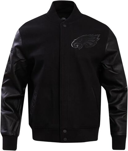Pro Standard Mens NFL Classic Triple Black Varsity Jacket in Saudi Arabia