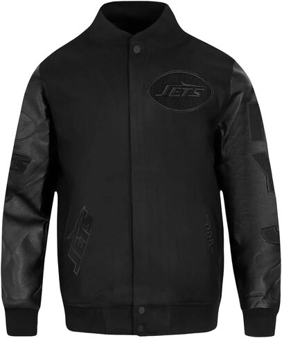 Pro Standard Mens NFL Classic Triple Black Varsity Jacket in Saudi Arabia