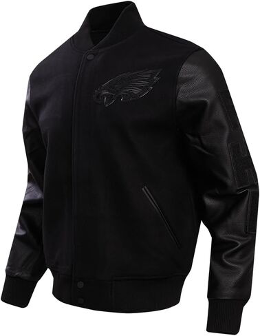 Pro Standard Mens NFL Classic Triple Black Varsity Jacket in Saudi Arabia