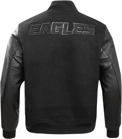Pro Standard Mens NFL Classic Triple Black Varsity Jacket in Saudi Arabia
