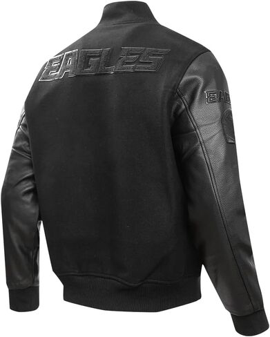 Pro Standard Mens NFL Classic Triple Black Varsity Jacket in Saudi Arabia