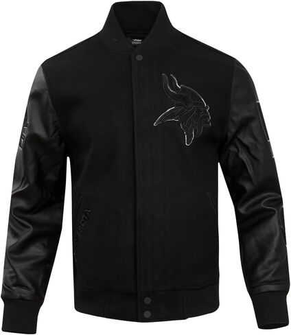 Pro Standard Mens NFL Classic Triple Black Varsity Jacket in Saudi Arabia