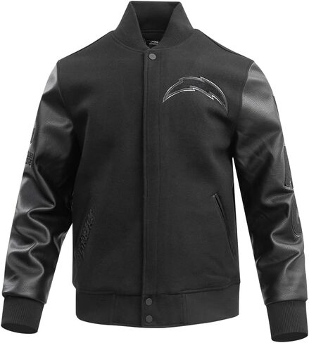 Pro Standard Mens NFL Classic Triple Black Varsity Jacket in Saudi Arabia