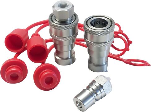استبدال NPT مقاس 3/8 بوصة لوصلات التوصيل السريع الهيدروليكية 7J417-66220 7J417-66320، ISO7241-B، 4000 رطل لكل بوصة مربعة، مع أغطية غبار (مجموعتان) in Saudi Arabia