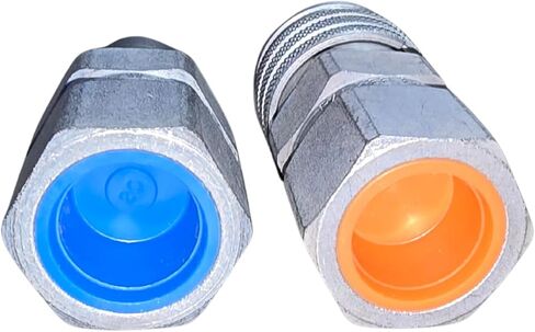 Parker FEM-502-12FO + FEM-501-12FO Flat-Face Hydraulic Quick-Disconnect Set, Compatible with Bobcat – ISO 16028 Non-Spill Couplers, Steel 3/4-Body Pair (Female + Male) in Saudi Arabia