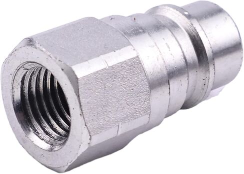 AM37983 Male Hydraulic Quick Connect Coupler 1/4" Body x 1/4" NPT Thread Compatible with JD 140 300 312 314 316 317 400 415 420 X465 X585 X700 X565 X485 X495 X749 X475 X744 X575 X748 4110 4115 in Saudi Arabia