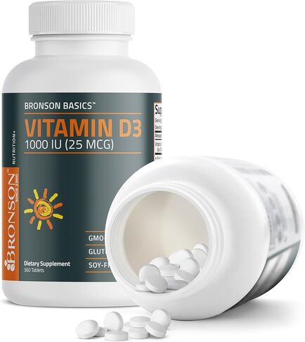 Bronson Vitamin D3 1000 IU (25mcg) Low Dose Vitamin D, 360 Tablets in Saudi Arabia