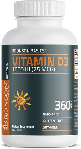 Bronson Vitamin D3 1000 IU (25mcg) Low Dose Vitamin D, 360 Tablets in Saudi Arabia