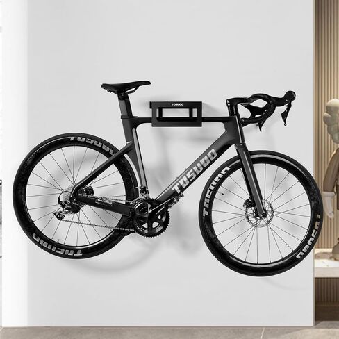 حامل تثبيت على الحائط للدراجة شديد التحمل - سعة 15 كجم (33 رطلاً) للمرآب والداخل | مع رف وخطافات للخوذة والأحذية والمضخة | يناسب الدراجات الجبلية والطرق in Kuwait