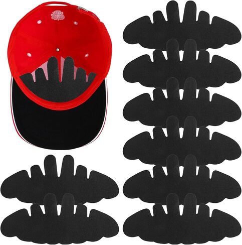 8PCS Baseball Caps Inserts - Flexible Hat Sweat Liner - Washable & Reusable Felt Hat Liners -Sweat Protection Hat Shaper Insert Stiffener - Supports Brim & Crown Black in Saudi Arabia
