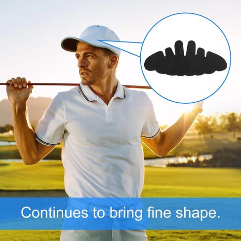 8PCS Baseball Caps Inserts - Flexible Hat Sweat Liner - Washable & Reusable Felt Hat Liners -Sweat Protection Hat Shaper Insert Stiffener - Supports Brim & Crown Black in Saudi Arabia