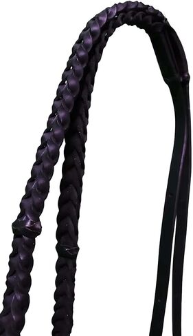 CHALLENGER Horse Western Braided Black Leather Knotted Grip Reins 805LR03BK in Saudi Arabia