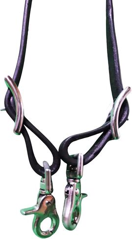 CHALLENGER Horse Western Braided Black Leather Knotted Grip Reins 805LR03BK in Saudi Arabia