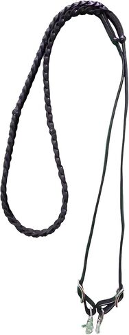 CHALLENGER Horse Western Braided Black Leather Knotted Grip Reins 805LR03BK in Saudi Arabia