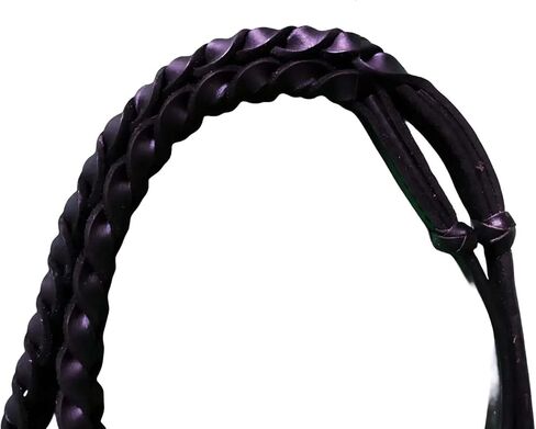 CHALLENGER Horse Western Braided Black Leather Knotted Grip Reins 805LR03BK in Saudi Arabia