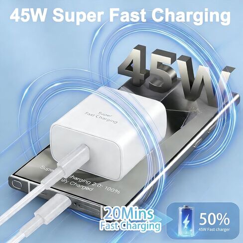 USB C Charger Block 100W Charging Station Hub GaN-III 6 Port Type C Travel Charger for Multiple Devices USB C Power Strip Adapter Plug Cube Brick for iPhone 16 15 14 13 12 Pro Max,iPad,Galaxy,5ft Cord in Saudi Arabia