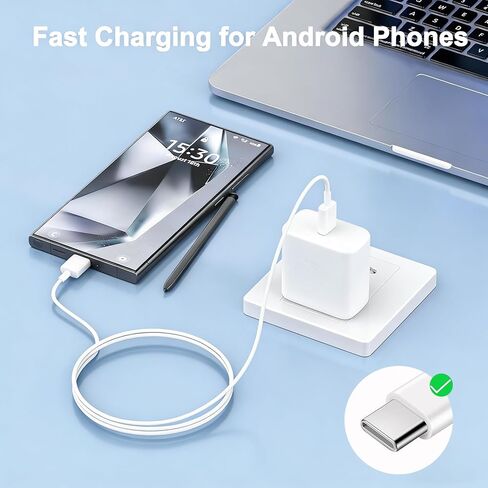 USB C Charger Block 100W Charging Station Hub GaN-III 6 Port Type C Travel Charger for Multiple Devices USB C Power Strip Adapter Plug Cube Brick for iPhone 16 15 14 13 12 Pro Max,iPad,Galaxy,5ft Cord in Saudi Arabia