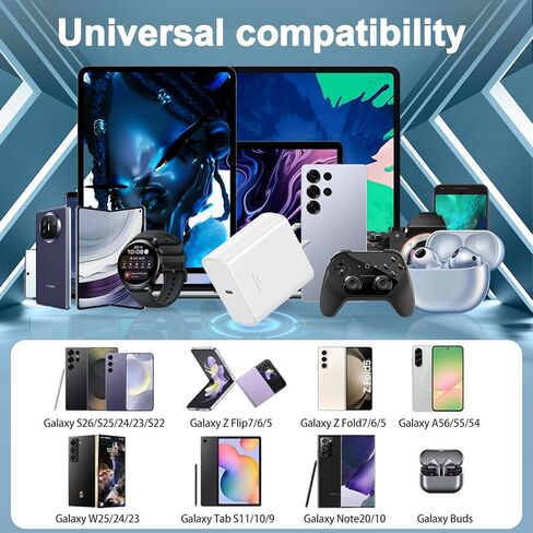 USB C Charger Block 100W Charging Station Hub GaN-III 6 Port Type C Travel Charger for Multiple Devices USB C Power Strip Adapter Plug Cube Brick for iPhone 16 15 14 13 12 Pro Max,iPad,Galaxy,5ft Cord in Saudi Arabia
